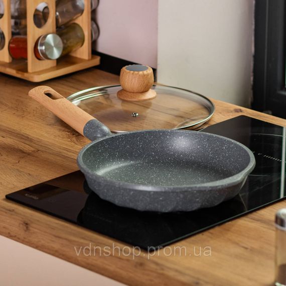 Алюминиевая сковорода 1,8 л с мраморным антипригарным покрытием Ø 24 см серая MGC HP-4-423G | Зображення 6
