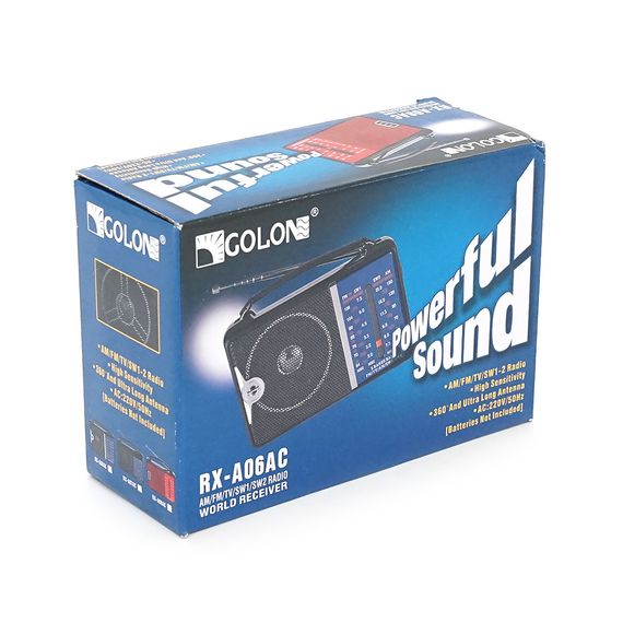 Радиоприемник GOLON RX-A06AC, LED, 2x3W, FM радио, корпус пластмасс, Black, BOX | Зображення 3