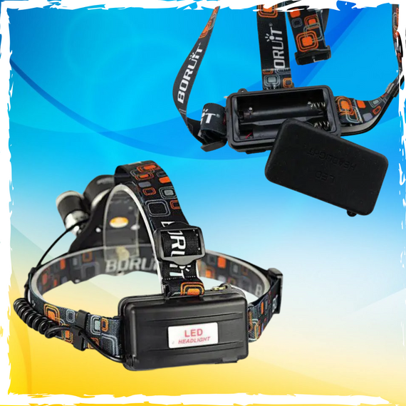 Налобний Ліхтар Bailong RJ 3000 Т6. Ліхтарик налобний. Тактичний, яскравий, потужний | Зображення 2