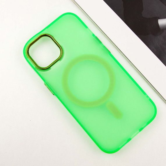 Чохол TPU+PC Lily with MagSafe для Apple iPhone 14 (6.1") Neon Green | Зображення 2