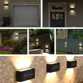 Фонарь уличный настенный с солнечной панелью LY-745 Черный