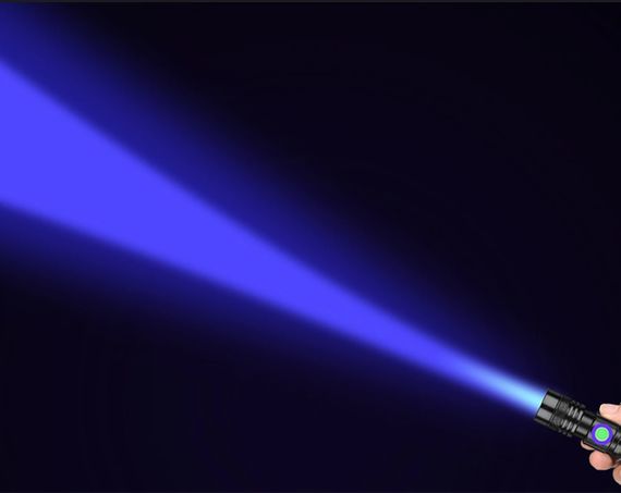 Ліхтар УФ HOSPORT 3400mAh LED UV 365nm Flashlight з акумулятором 18650 lithium battery Чорний (sv1884) | Зображення 7