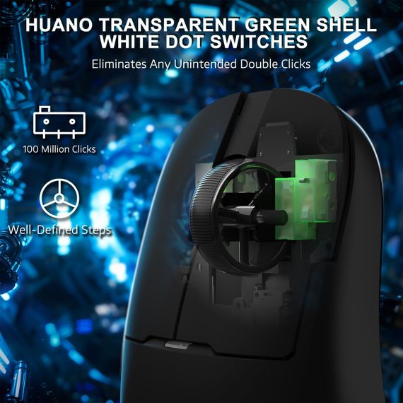 Бездротова магнітна миша Ajazz AJ159 APEX PAW3950 400 мАч RGB Чорна | Зображення 8