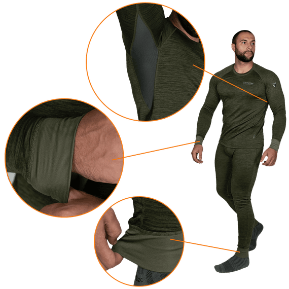 Термобілизна Polarheat QS Pro 2.0 Олива Меланж (7365), S | Зображення 2