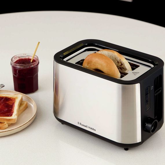 Тостер Russell Hobbs Heaton, нержав., підігрів, розморожування, чорний+нерж (27390-56) | Зображення 6