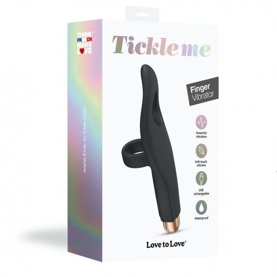 Вібратор на палець Love To Love Tickle me - BLACK ONYX перезаряджається, 3 варіанти використання | Зображення 6