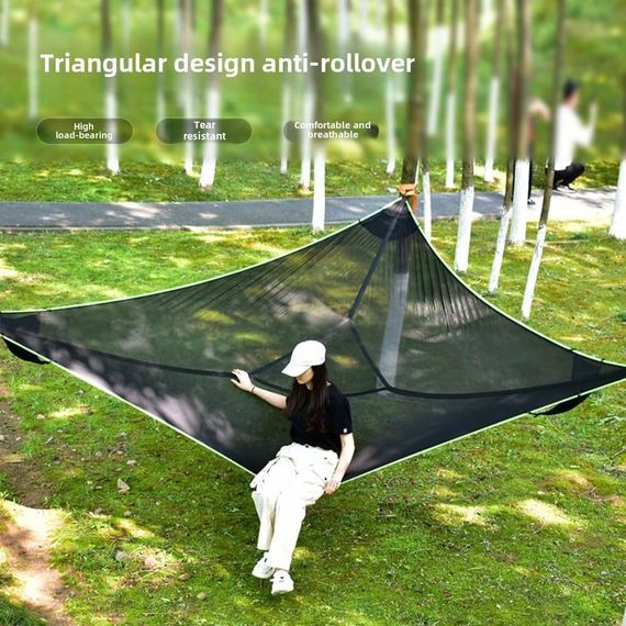 Трикутний похідний гамак Air Triangle / Портативний тримісний гамак | Зображення 2