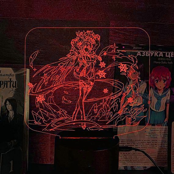 Акриловый светильник-ночник Эола красный tty-n001285