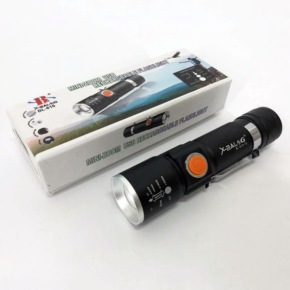 Фонарь ручной мощный X-Balog BL-616-T6 | Тактические фонари для охоты | SY-645 Яркий фонарик | Зображення 5
