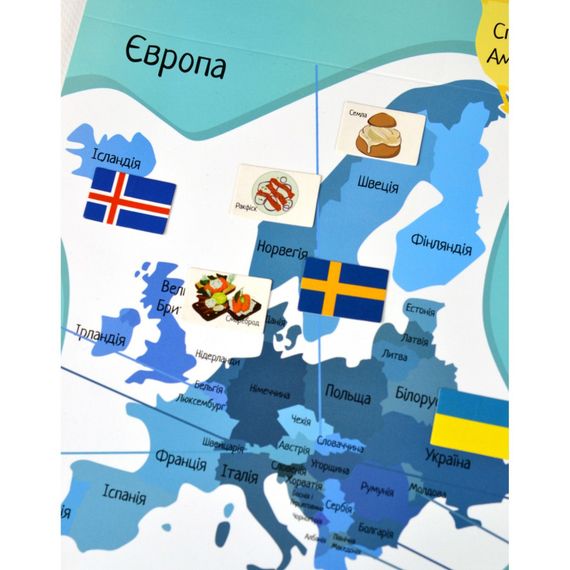 Игра с многоразовыми наклейками "Флаги" Умняшка KP-011 | Зображення 7