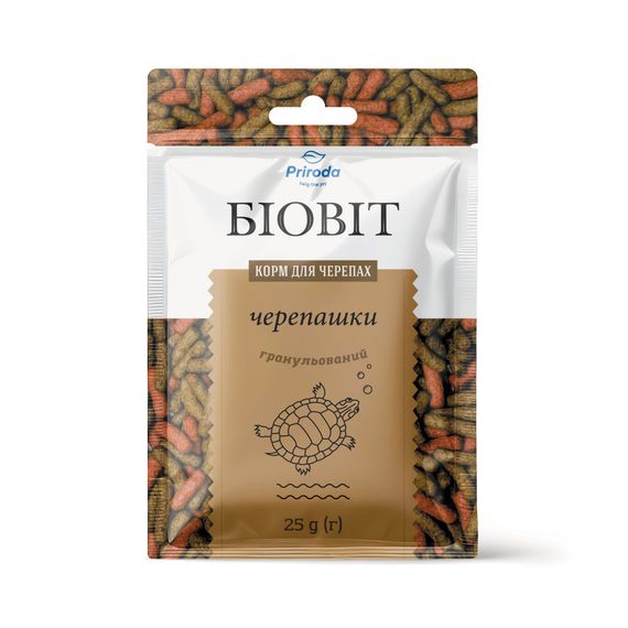 Корм Природа Біовіт Черепашки для прісноводних черепах гранульований 25 г
