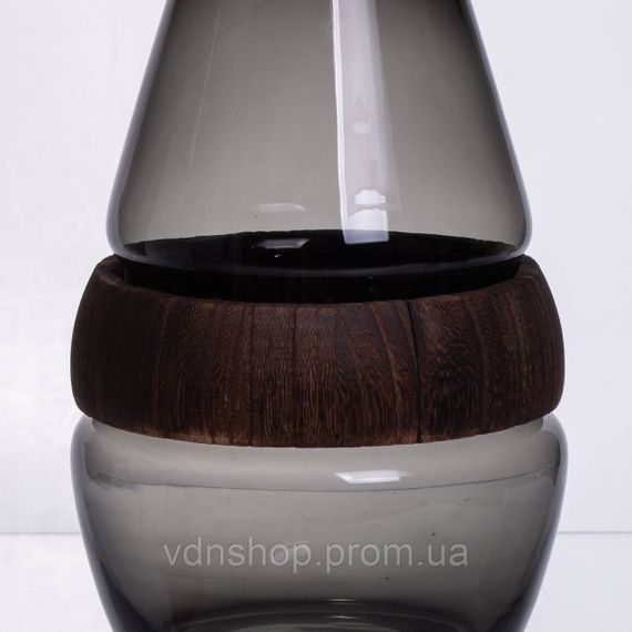 Скляна ваза з деревом кругла прозора HP-32-6 | Зображення 2