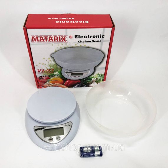Точні електронні ваги для товарів Matarix, Кухонні ваги з дисплеєм ваги Харчові для продуктів IP-50 | Зображення 3