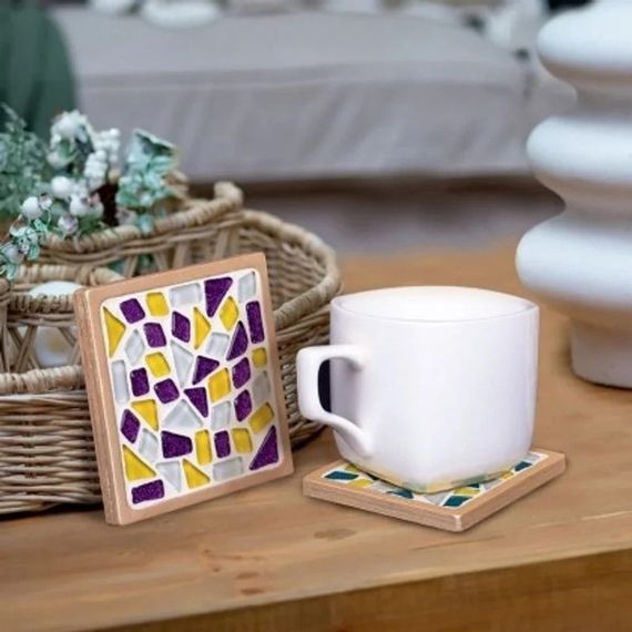 Набір для скляної мозаїки "Підставки для чашок" MA1002 квадратні | Зображення 3