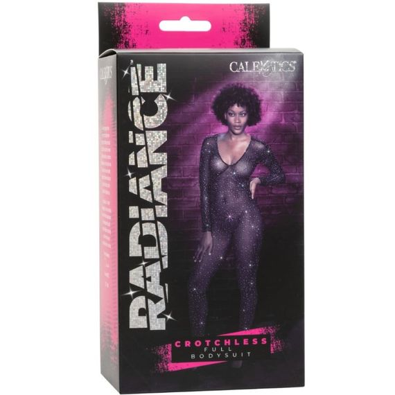 Комбинезон в сетку CalExotics с открытым доступом и стразами, черный sexstyle | Зображення 4