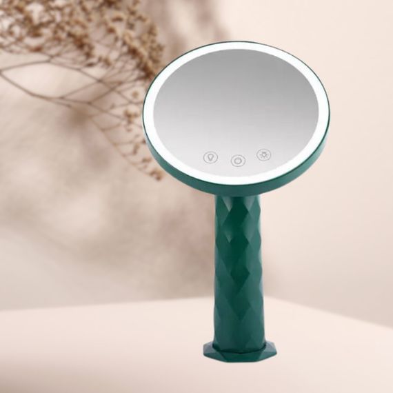 Зеркало – ночник настольное с LED подсветкой на аккумуляторе 1200 mAh · Круглое зеркало для макияжа /17001 | Зображення 4