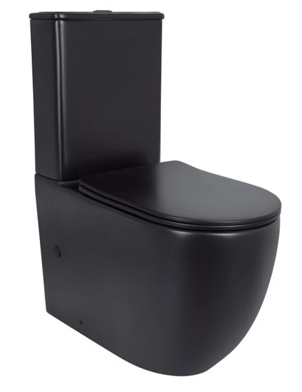 Унітаз підлоговий Qtap Robin Ultra Quiet з сидінням Slim Duroplast/ Soft-close/ Quick Release QT13226083AMB