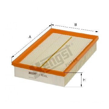 Фильтр воздушный VW T-Roc 1.5 TSI 17-, Hengst, E1535L,