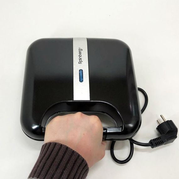 Домашний гриль Rainberg RB-2249, Вафельница 3в1, Мультипекарь вафельница, RI-789 Бутербродница 4в1 | Зображення 9