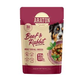 Вологий корм для собак з кроликом та яловичиною Araton Dog Beef And Rabbit, 85 гр