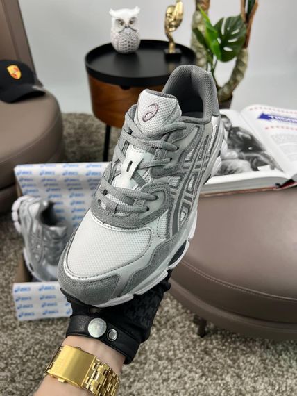 Чоловічі кросівки ASICS Gel-NYC Grey Silver White (замша , текстиль) 42 26,5 | Зображення 1