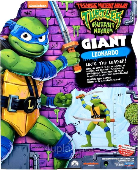 Фігурка гігант Черепашки-ніндзя Леонардо 30 см Teenage Mutant Ninja Turtles Mutant Mayhem 12” Leonardo TMNT Оригінал | Зображення 5