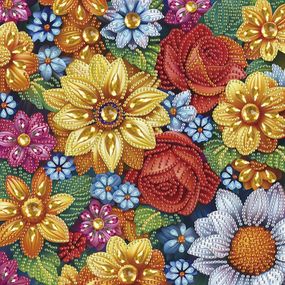 Алмазна мозаїка "Квіткова колекція" BH029 неповна викладка 25х25 см