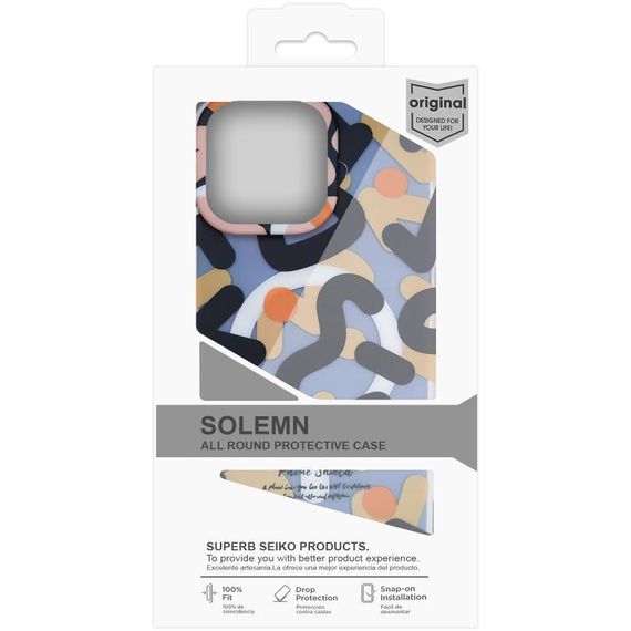 TPU чохол Pastel Chaos with MagSafe для Apple iPhone 16 Pro (6.3") Black | Зображення 1