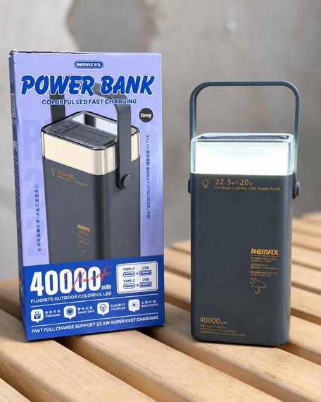 Power bank 40000 mAh внешний аккумулятор Remax RPP-596 портативное зарядное устройство для телефона ноутбука | Зображення 1