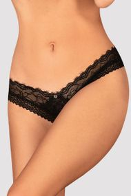 Стринги з розрізом Obsessive Medilla otwarte Чорні M/L