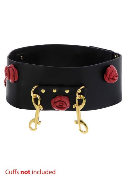 Пояс БДСМ із фурнітурою для кріплення наручників TABOOM Wild Roses з декоративними трояндами Sex Aura | Зображення 3