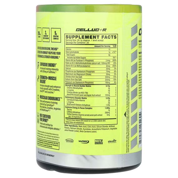 Предтренировочный комплекс Cellucor C4 Sport Strength Pre-Workout 402 g (Watermelon) | Зображення 1