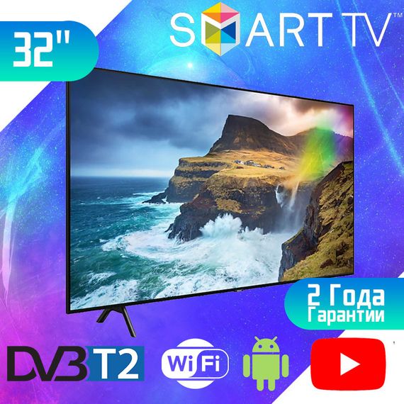 Плазма Smart LED TV-4k ultra HD на 32 дюйми, Телевізор wi-fi Смарт Smart 4   знижка