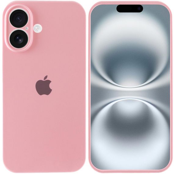 Чехол Silicone Case Full Camera Protective (AA) для Apple iPhone 16 (6.1") Розовый / Light pink | Зображення 1