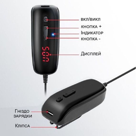 Беспроводной петличный микрофон Savetek P7-UHF 3-pin для телефона | смартфона, до 50 метров | Зображення 4