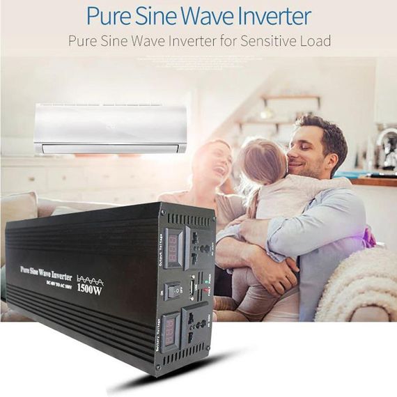 UPS Інвертор 1500/3000W 12/220 ДБЖ інвертор із зарядним пристроєм Чистий синус | Зображення 5