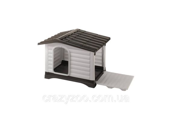 Будка для собак Ferplast Dogvilla 90 термопластиковая серая 88x72x65 см 87255099