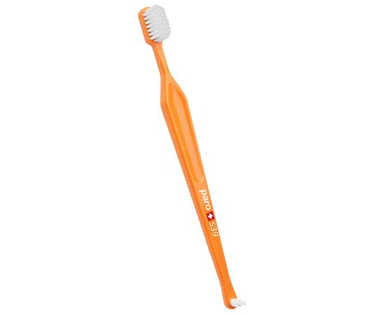 Зубна щітка м’яка paro® toothbrush S39 з монопучковою насадкою, помаранчева