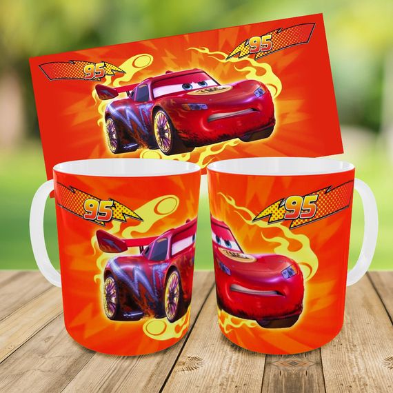 Набор: детская сумка-бананка+кружка Тачки Молния Маквин 32х15см,бананка для мальчика через плечо (00977) | Зображення 2