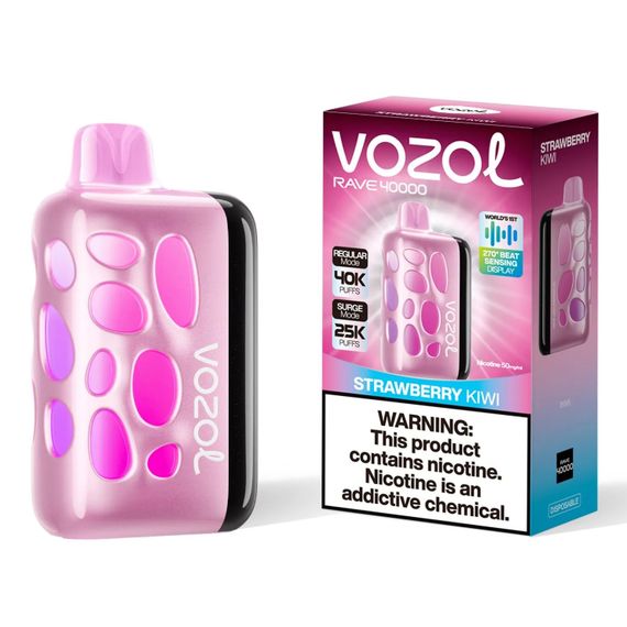 Vozol Rave 40000. Клубника Киви (Strawberry Kiwi)