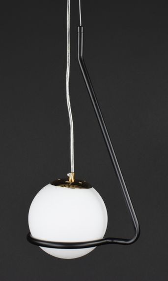 Люстра підвісна на 1 лампочку 27904 Чорний 45-90х23х15 см. | Зображення 5