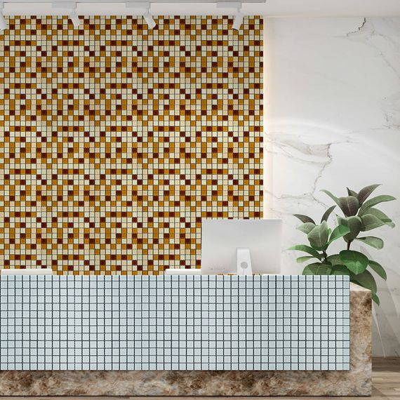 Мозаїка з декоративного скла 298х298х4,5мм Коричнева SW-00002363 | Зображення 4