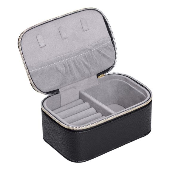 Шкатулка для украшений из эко кожи на молнии мини органайзер для ювелирных изделий HP-5-26B | Зображення 1