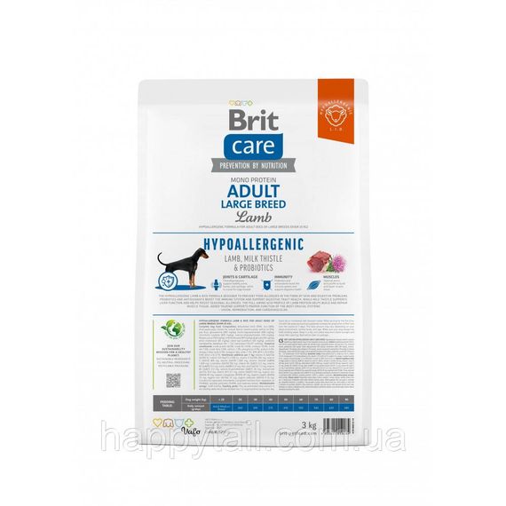 Гипоаллергенный корм Brit Care Dog Hypoallergenic Adult Large Breed (ягненок и рис), 3 кг | Зображення 4