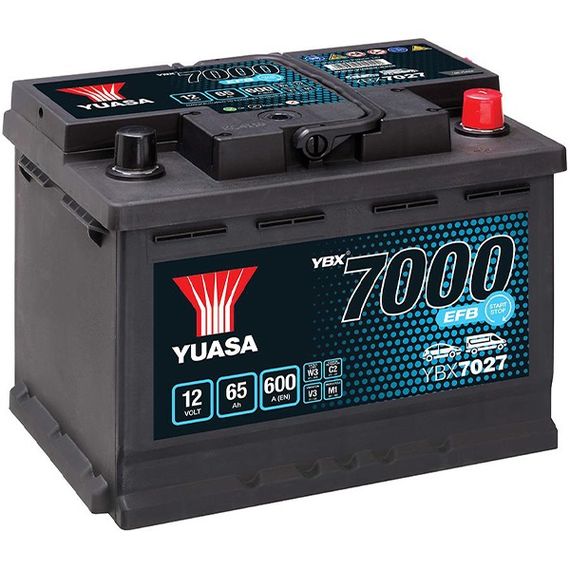 Аккумулятор Yuasa 12V 65Ah 600A EFB Start Stop Battery YBX7027