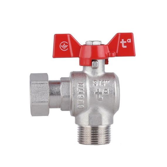 Кран кульовий з накидною гайкою Thermo Alliance Forte 3/4" ВЗ для води кутовий SF224W20 | Зображення 3