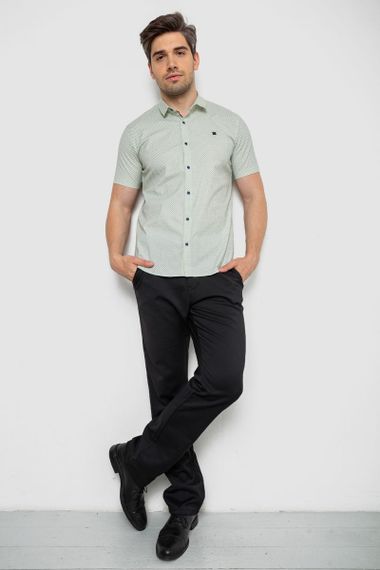 Рубашка мужская с коротким рукавом, цвет оливковый, 214R6917-13 | Зображення 1