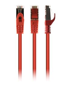 Патч корд Cablexpert PP6A-LSZHCU-R-5M, S/STP, литий, 50u" штекер із фіксатором, 5 м, червоний