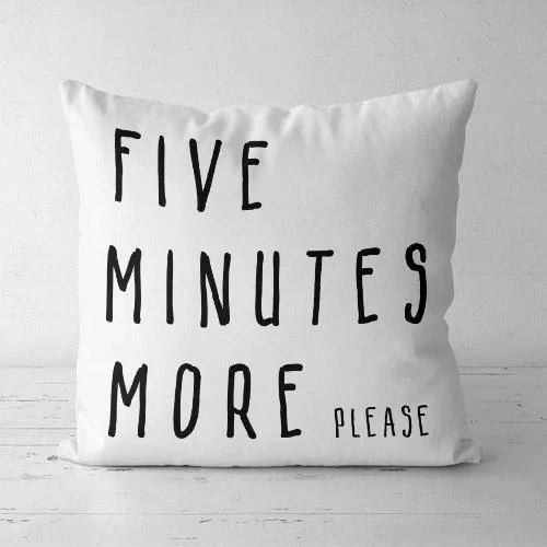Подушка декоративная Soft Five minutes more please 45x45 см (45PST_URB028)
