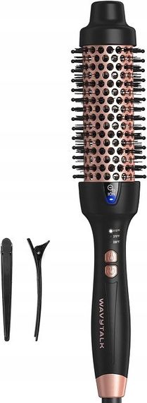 Кругла термощітка для укладання волосся WAVYTALK T186DI-38, 38 мм, чорна